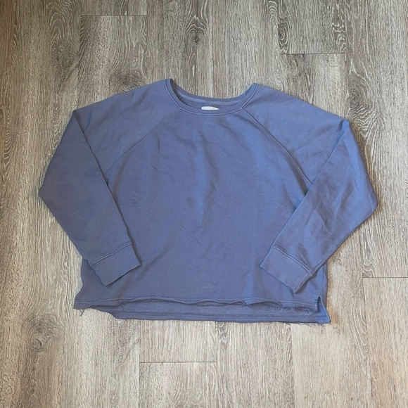 Pact Sweatshirt Womens Medium Blue Organic Cotton Crew Neck Pullover Casual - Picture 1 of 6